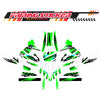 Graphic Kit Decals Fairing Sticker Custom Number For Razor MX350 MX400 (2021 or beyond) - LH022 Green Black Stripe