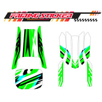 Graphic Kit Decals Fairing Sticker Custom Number For Razor MX350 MX400 (2021 or beyond) - LH022 Green Black Stripe