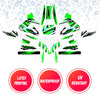 Graphic Kit Decals Fairing Sticker Custom Number For Razor MX350 MX400 (2021 or beyond) - LH022 Green Black Stripe