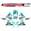 Graphic Kit Decals Fairing Sticker Custom Number For Razor MX350 MX400 (2021 or beyond) - LH023 Sea Green Black Stripe