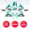 Graphic Kit Decals Fairing Sticker Custom Number For Razor MX350 MX400 (2021 or beyond) - LH023 Sea Green Black Stripe