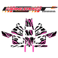 Graphic Kit Decals Fairing Sticker Custom Number For Razor MX350 MX400 (2021 or beyond) - LH024 Pink Black White Burst