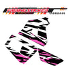 Graphic Kit Decals Fairing Sticker Custom Number For Razor MX350 MX400 (2021 or beyond) - LH024 Pink Black White Burst
