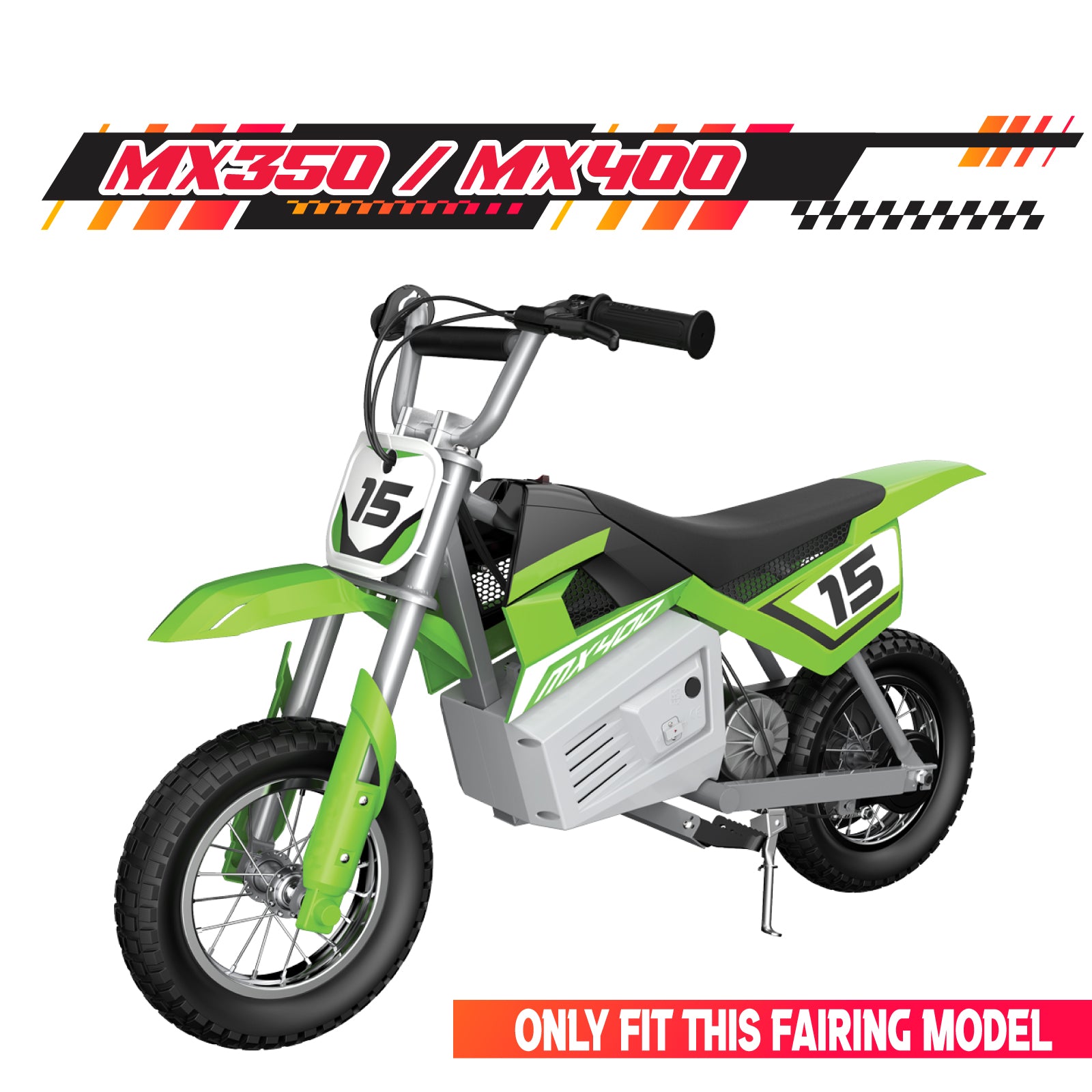 Graphic Kit Decals Fairing Sticker Custom Number For Razor MX350 MX400 (2021 or beyond) - LH024 Pink Black White Burst