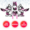 Graphic Kit Decals Fairing Sticker Custom Number For Razor MX350 MX400 (2021 or beyond) - LH024 Pink Black White Burst