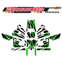 Graphic Kit Decals Fairing Sticker Custom Number For Razor MX350 MX400 (2021 or beyond) - LH025 Green Black White Burst