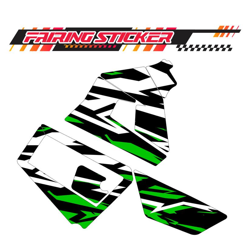 Graphic Kit Decals Fairing Sticker Custom Number For Razor MX350 MX400 (2021 or beyond) - LH025 Green Black White Burst