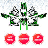 Graphic Kit Decals Fairing Sticker Custom Number For Razor MX350 MX400 (2021 or beyond) - LH025 Green Black White Burst