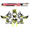 Graphic Kit Decals Fairing Sticker Custom Number For Razor MX350 MX400 (2021 or beyond) - LH026 Yellow Black White Burst