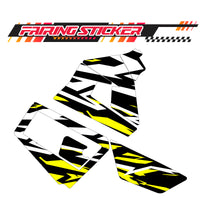 Graphic Kit Decals Fairing Sticker Custom Number For Razor MX350 MX400 (2021 or beyond) - LH026 Yellow Black White Burst