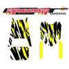 Graphic Kit Decals Fairing Sticker Custom Number For Razor MX350 MX400 (2021 or beyond) - LH026 Yellow Black White Burst