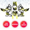 Graphic Kit Decals Fairing Sticker Custom Number For Razor MX350 MX400 (2021 or beyond) - LH026 Yellow Black White Burst