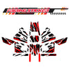 Graphic Kit Decals Fairing Sticker Custom Number For Razor MX350 MX400 (2021 or beyond) - LH027 Red Black White Burst
