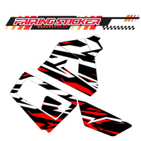 Graphic Kit Decals Fairing Sticker Custom Number For Razor MX350 MX400 (2021 or beyond) - LH027 Red Black White Burst