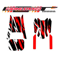 Graphic Kit Decals Fairing Sticker Custom Number For Razor MX350 MX400 (2021 or beyond) - LH027 Red Black White Burst