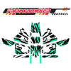 Graphic Kit Decals Fairing Sticker Custom Number For Razor MX350 MX400 (2021 or beyond) - LH028 Sea Green Black White Burst