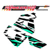 Graphic Kit Decals Fairing Sticker Custom Number For Razor MX350 MX400 (2021 or beyond) - LH028 Sea Green Black White Burst