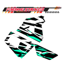 Graphic Kit Decals Fairing Sticker Custom Number For Razor MX350 MX400 (2021 or beyond) - LH028 Sea Green Black White Burst