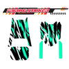 Graphic Kit Decals Fairing Sticker Custom Number For Razor MX350 MX400 (2021 or beyond) - LH028 Sea Green Black White Burst