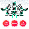 Graphic Kit Decals Fairing Sticker Custom Number For Razor MX350 MX400 (2021 or beyond) - LH028 Sea Green Black White Burst