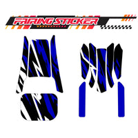 Graphic Kit Decals Fairing Sticker Custom Number For Razor MX350 MX400 (2021 or beyond) - LH029 Blue Black White Burst