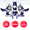 Graphic Kit Decals Fairing Sticker Custom Number For Razor MX350 MX400 (2021 or beyond) - LH029 Blue Black White Burst