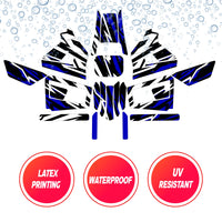 Graphic Kit Decals Fairing Sticker Custom Number For Razor MX350 MX400 (2021 or beyond) - LH029 Blue Black White Burst