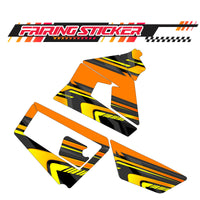 Graphic Kit Decals Fairing Sticker Custom Number For Razor MX350 MX400 (2021 or beyond) - LH030 Orange Black Dynamic Lines