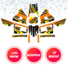 Graphic Kit Decals Fairing Sticker Custom Number For Razor MX350 MX400 (2021 or beyond) - LH030 Orange Black Dynamic Lines