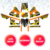 Graphic Kit Decals Fairing Sticker Custom Number For Razor MX350 MX400 (2021 or beyond) - LH030 Orange Black Dynamic Lines