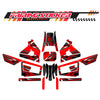 Graphic Kit Decals Fairing Sticker Custom Number For Razor MX350 MX400 (2021 or beyond) - LH031 Red Black Dynamic Lines