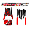 Graphic Kit Decals Fairing Sticker Custom Number For Razor MX350 MX400 (2021 or beyond) - LH031 Red Black Dynamic Lines