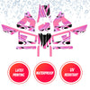 Graphic Kit Decals Fairing Sticker Custom Number For Razor MX350 MX400 (2021 or beyond) - LH032 Pink Black Dynamic Lines