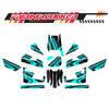 Graphic Kit Decals Fairing Sticker Custom Number For Razor MX350 MX400 (2021 or beyond) - LH033 Sea Green Black Dynamic Lines