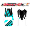 Graphic Kit Decals Fairing Sticker Custom Number For Razor MX350 MX400 (2021 or beyond) - LH033 Sea Green Black Dynamic Lines