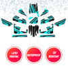Graphic Kit Decals Fairing Sticker Custom Number For Razor MX350 MX400 (2021 or beyond) - LH033 Sea Green Black Dynamic Lines