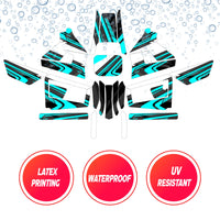 Graphic Kit Decals Fairing Sticker Custom Number For Razor MX350 MX400 (2021 or beyond) - LH033 Sea Green Black Dynamic Lines