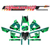 Graphic Kit Decals Fairing Sticker Custom Number For Razor MX350 MX400 (2021 or beyond) - LH035 Green Black Dynamic Lines