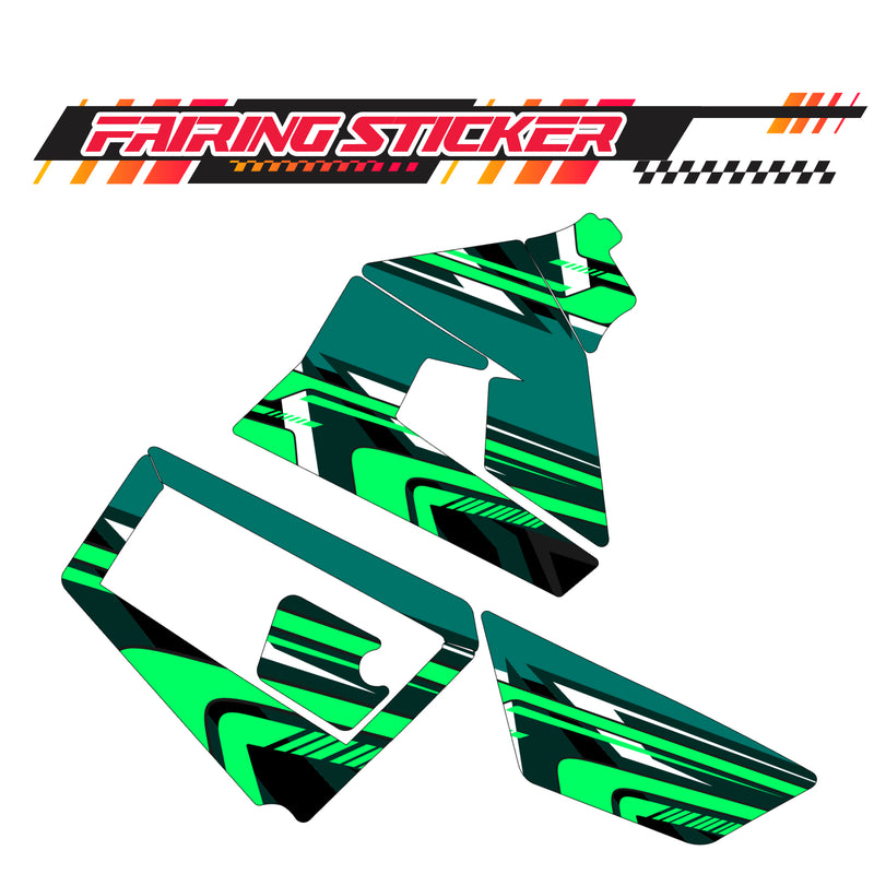 Graphic Kit Decals Fairing Sticker Custom Number For Razor MX350 MX400 (2021 or beyond) - LH035 Green Black Dynamic Lines