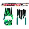 Graphic Kit Decals Fairing Sticker Custom Number For Razor MX350 MX400 (2021 or beyond) - LH035 Green Black Dynamic Lines