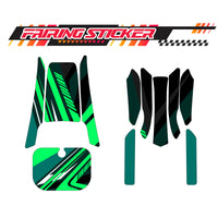 Graphic Kit Decals Fairing Sticker Custom Number For Razor MX350 MX400 (2021 or beyond) - LH035 Green Black Dynamic Lines
