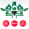 Graphic Kit Decals Fairing Sticker Custom Number For Razor MX350 MX400 (2021 or beyond) - LH035 Green Black Dynamic Lines