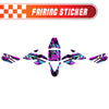 Graphic Kit Decals Fairing Sticker Custom Number For Razor MX500 MX650 - C003 Purple Geometric Burst