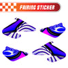 Graphic Kit Decals Fairing Sticker Custom Number For Razor MX500 MX650 - C006 Blue Burst Stripe