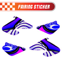 Graphic Kit Decals Fairing Sticker Custom Number For Razor MX500 MX650 - C006 Blue Burst Stripe