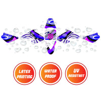 Graphic Kit Decals Fairing Sticker Custom Number For Razor MX500 MX650 - C006 Blue Burst Stripe