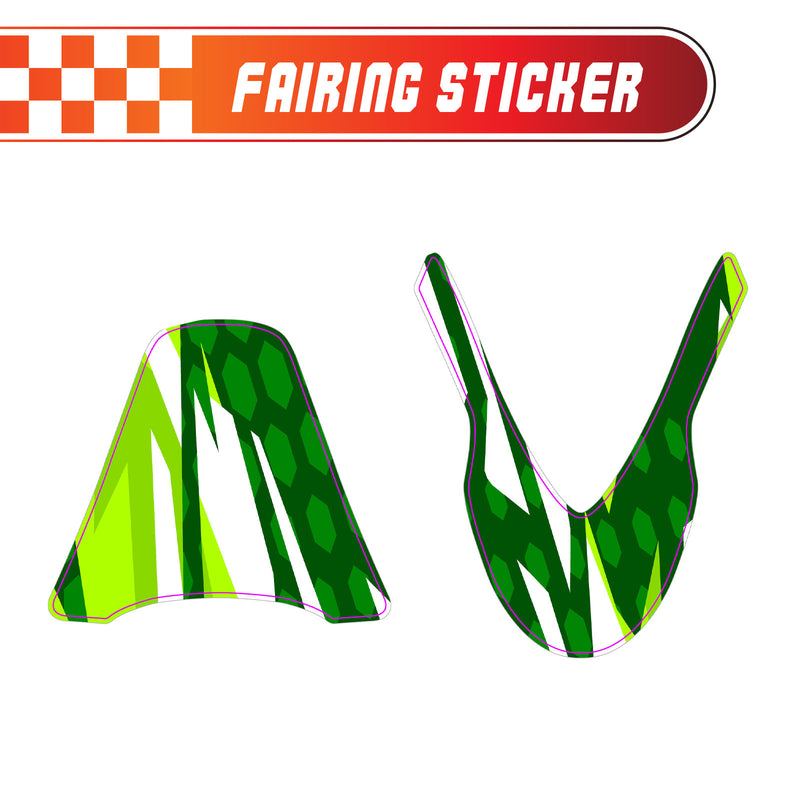 Graphic Kit Decals Fairing Sticker Custom Number For Razor MX500 MX650 - C007 Verdant Spikes