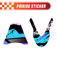 Graphic Kit Decals Fairing Sticker Custom Number For Razor MX500 MX650 - C009 Blue Pixel Burst