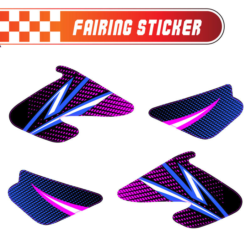 Graphic Kit Decals Fairing Sticker Custom Number For Razor MX500 MX650 - C011 Neon Prism