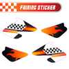 Graphic Kit Decals Fairing Sticker Custom Number For Razor MX500 MX650 - L001 Checkered Fire